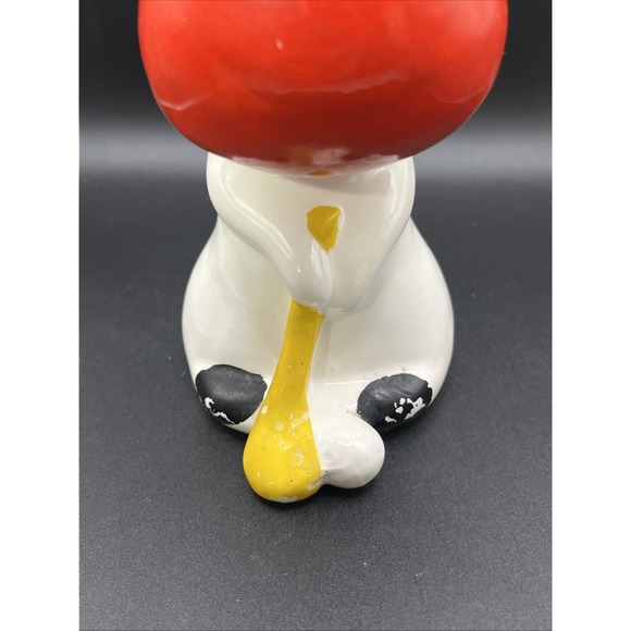 Droopy Dog Playing Golf Piggy Coin Bank 7" Japan Red Yellow Hat‎ Golf Ceramic - Picture 6 of 8